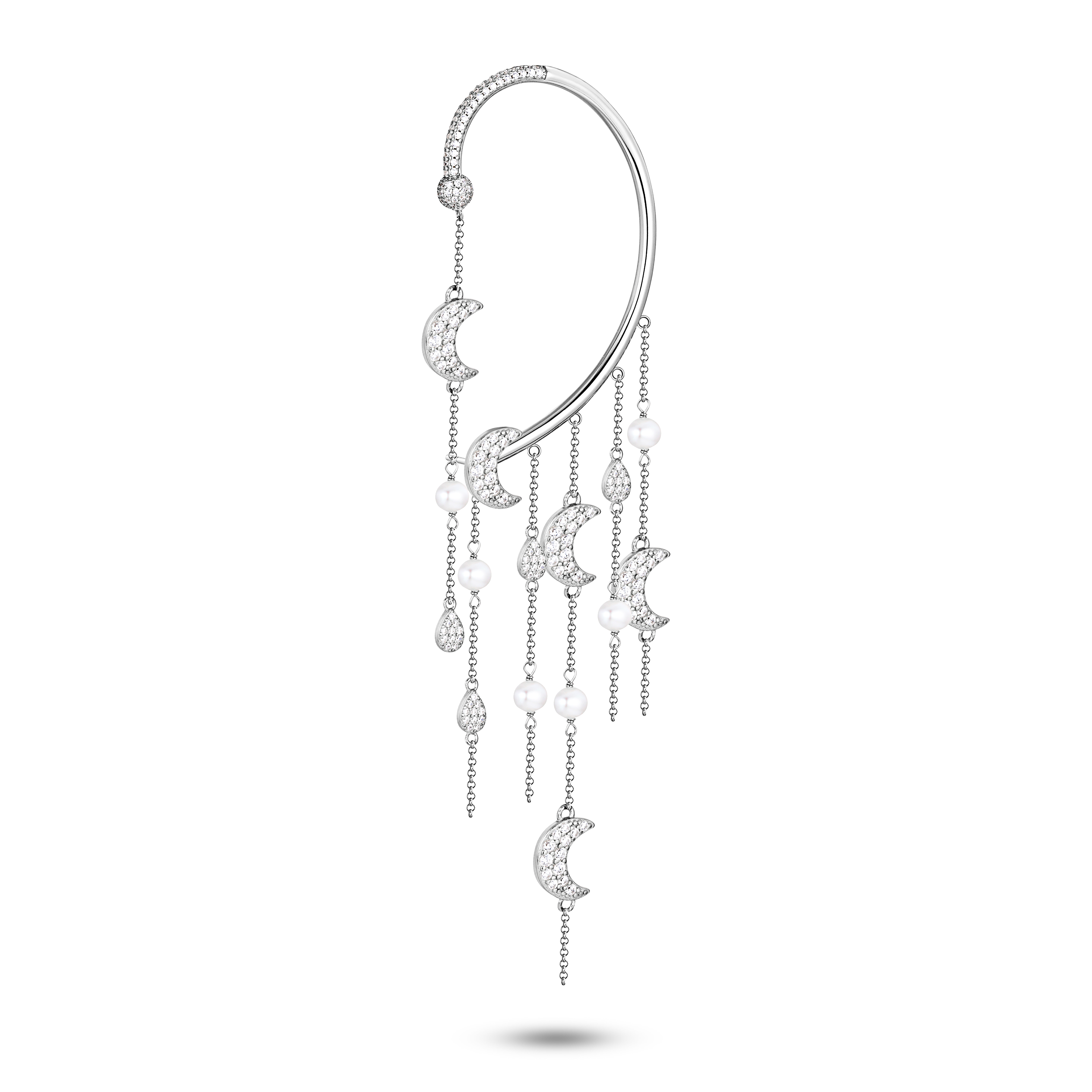 Boucle d'oreille individuelle Éclat d'Argent