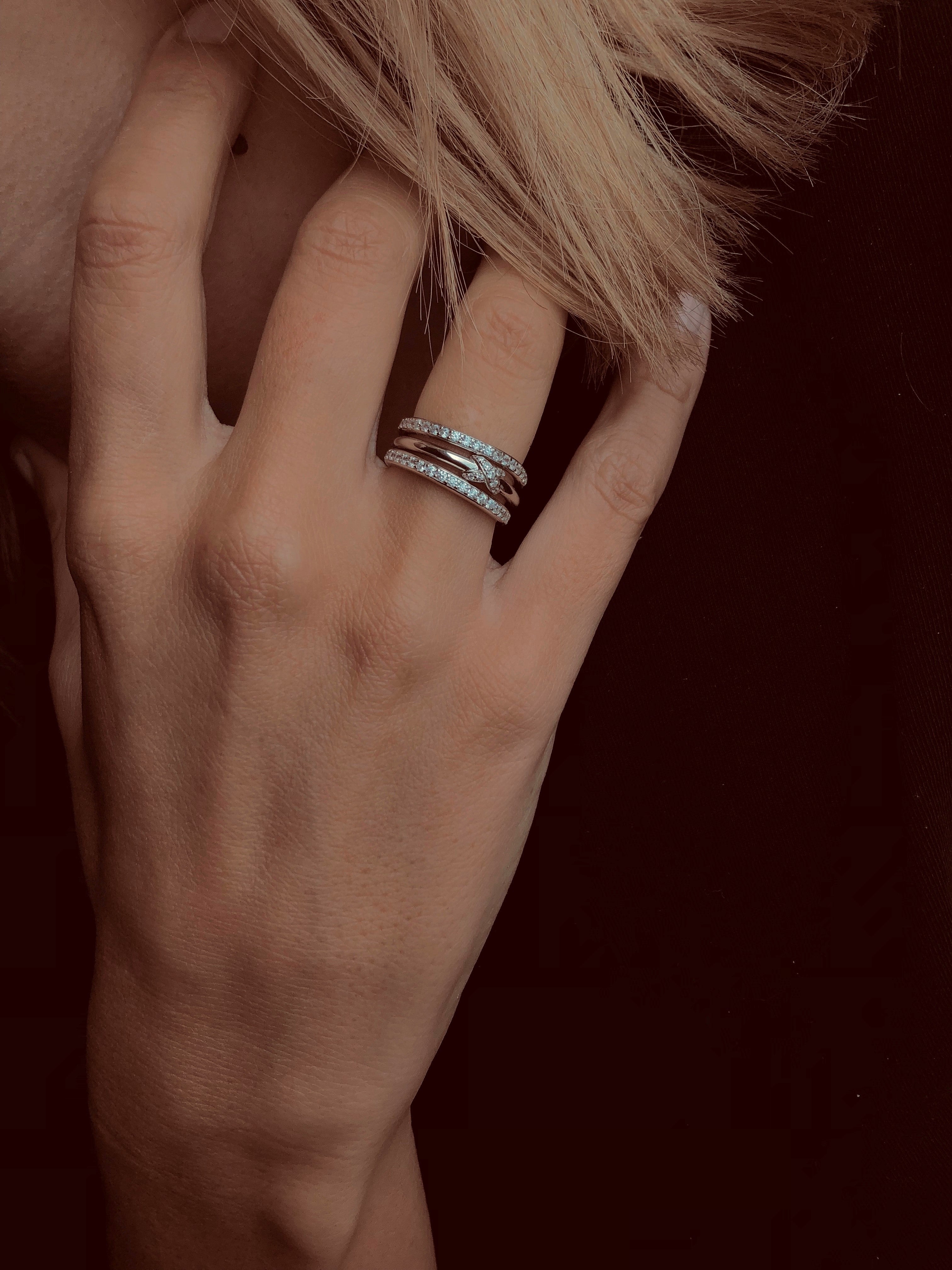 Composition de bagues Éclat d'Argent